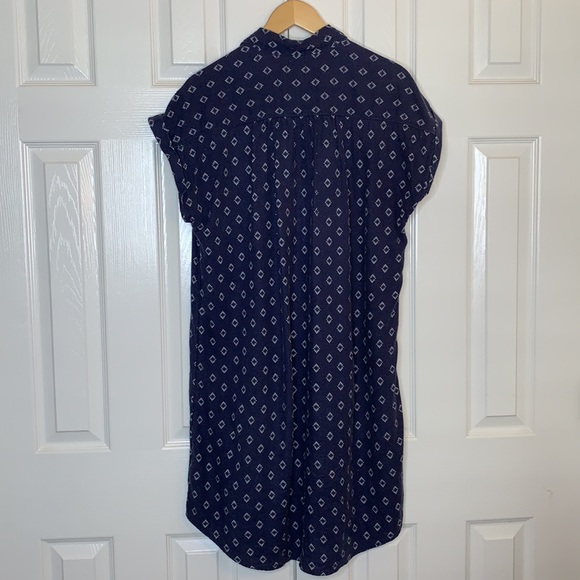 Old Navy Button Down Shirt Dress Full Shirttail Hem Women’s Large B2309 - Picture 6 of 9